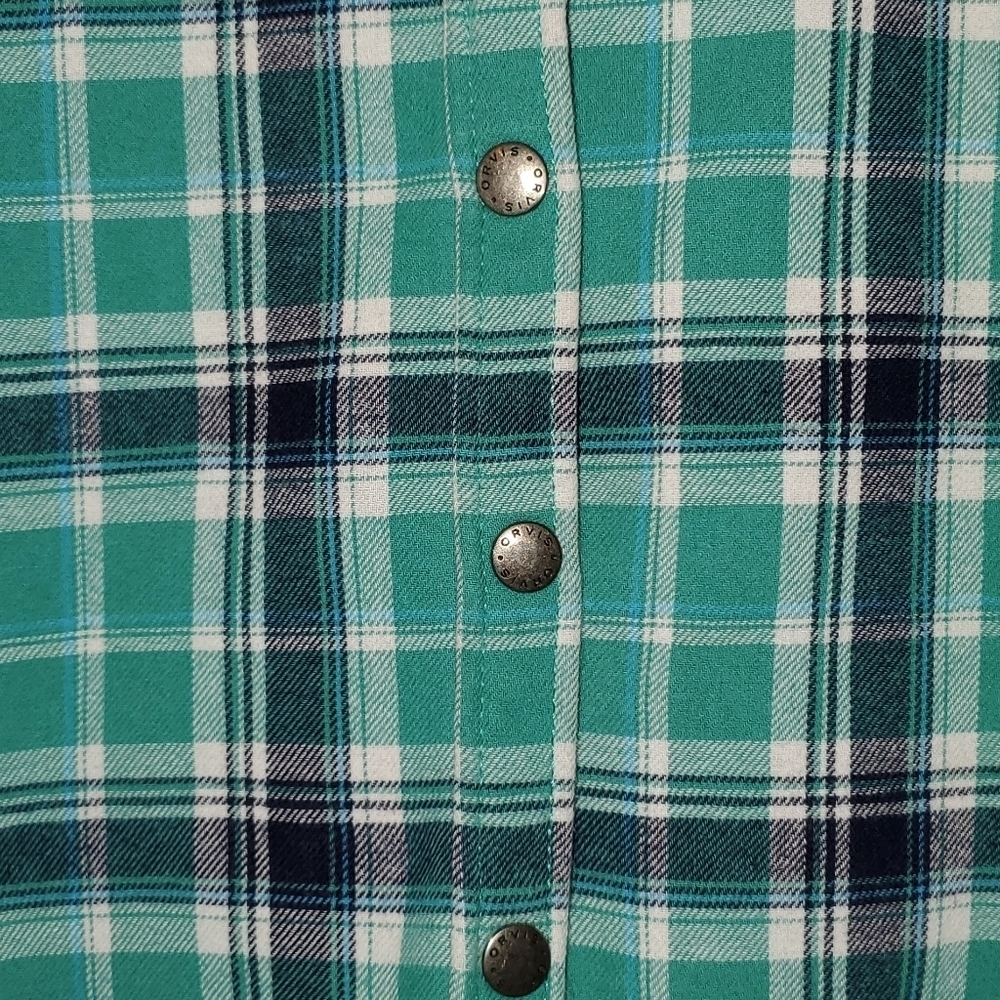 ORVIS Plaid Button-Up Shacket Size XL - Picture 5 of 6
